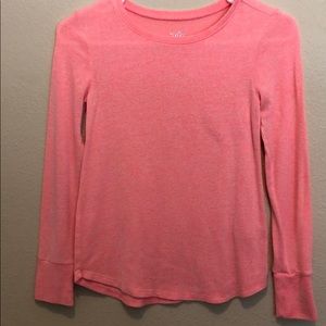 Pink long sleeve breathable sweater